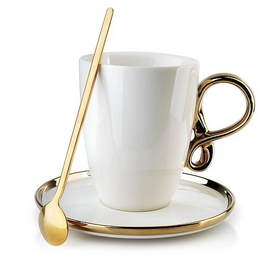 Filiżanka Porcelanowa ze Spodkiem Mia Biała MIA home