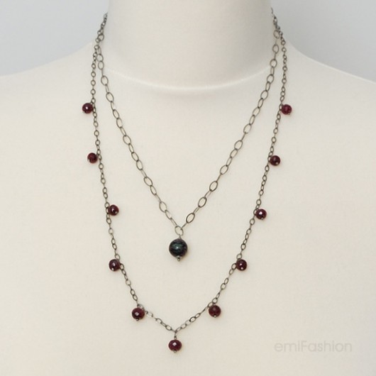 Rubiny i Zoisyt rubinowy MAREMI Jewelry