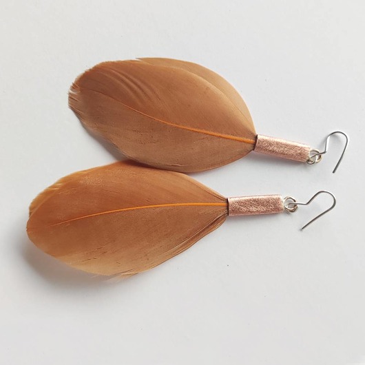 kolczyki z piórami PIÓRKO kolczyki