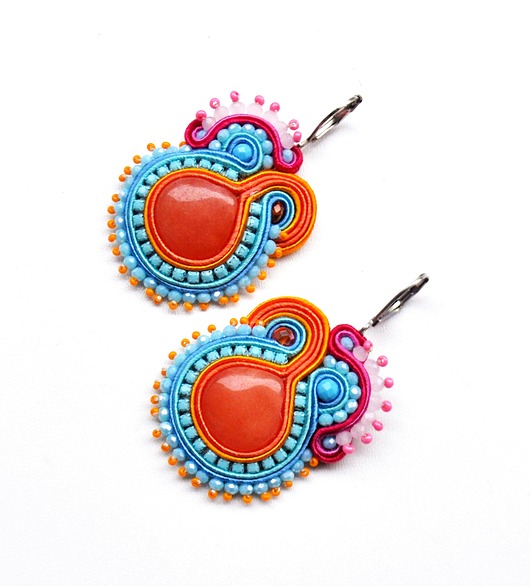 kolczyki soutache Sutaszowe kolczyki SEWILLA _ KOLEKCJA 2023