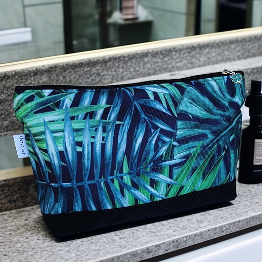 kosmetyczki Kosmetyczka organizer do torebki etui do torby saszetka liście monstera