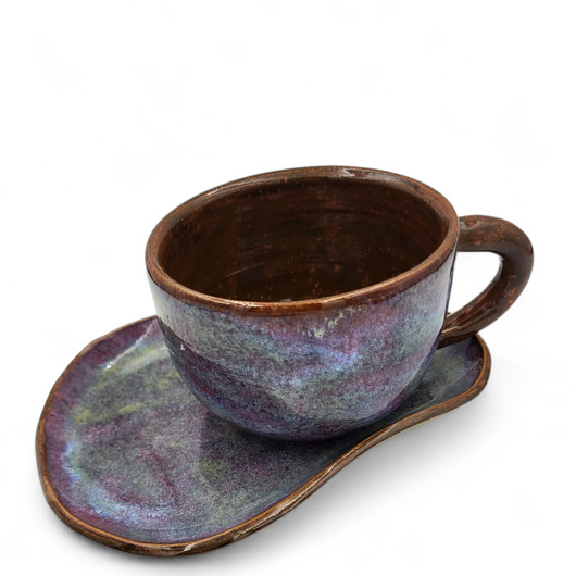 kubki Kubek z talerzykiem - zorza polarnna