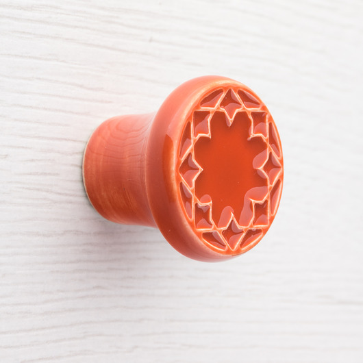 gałki do mebli Gałka do mebli pomarańczowo-brązowa, wz.3