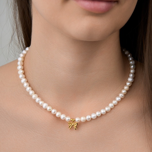 chokery Choker naszyjnik kokardka- srebro 925