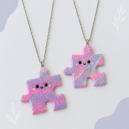 naszyjniki - inne Naszyjnik Przyjaźni Puzzle