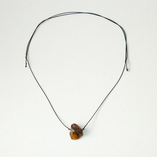 kolie Bursztyn polerowany Naszyjnik simple