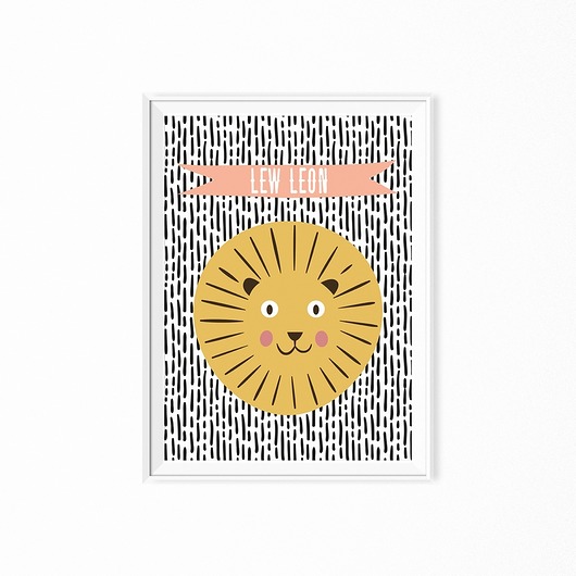 Plakat z lwem Lew Leon myscandi