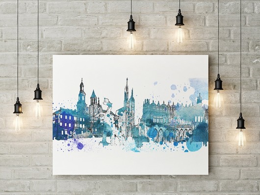Plakat KRAKÓW A3 Well Wall