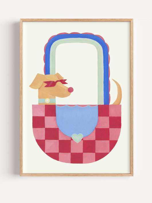 plakaty Plakat Piesek w torebce