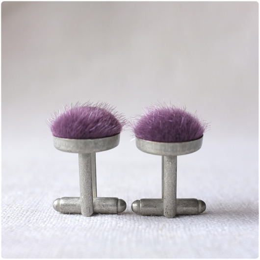 retro fabric fur - śliwka w betonie kameLeonia