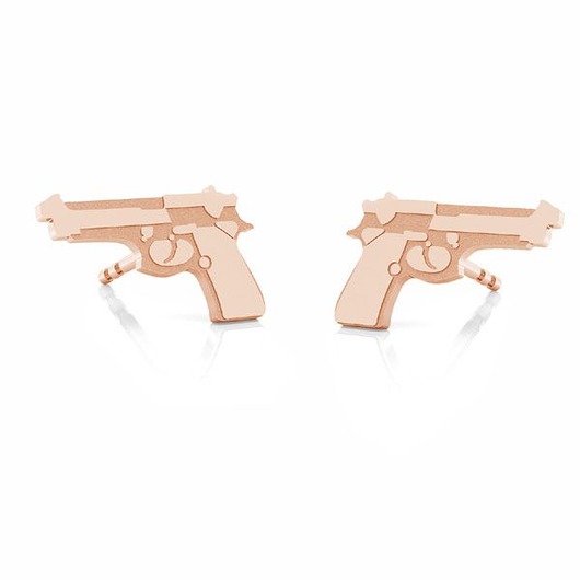 kolczyki pozłacane Kolczyki srebrne BERETTA