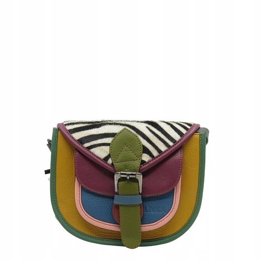 torby na ramię Torebka damska listonoszka skórzana regulowany pasek kolorowa OLIVKA