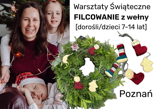 FILCOWANE ozdoby świąteczne z wełny dla dorosłych i dzieci 7-14 lat, OPLOTKI