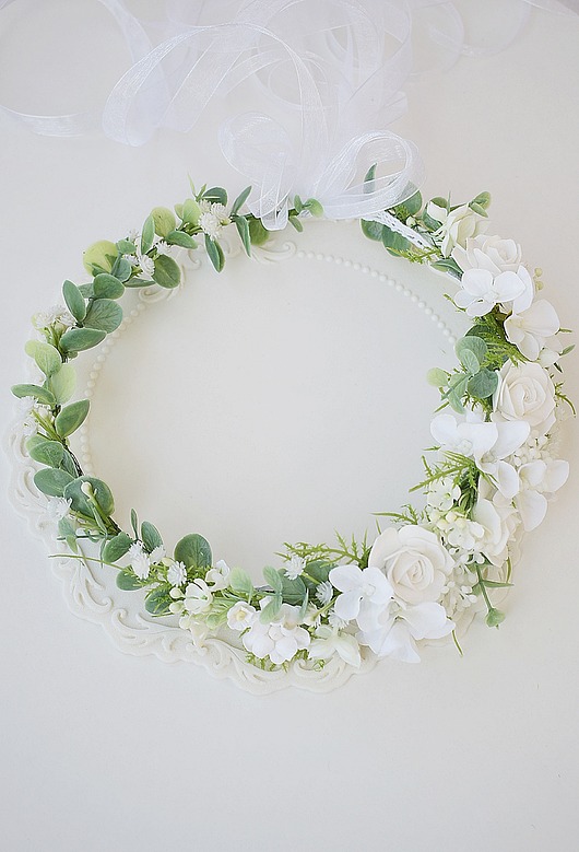 wianki komunijne Wianek komunijny dla dziewczynki zieleń,