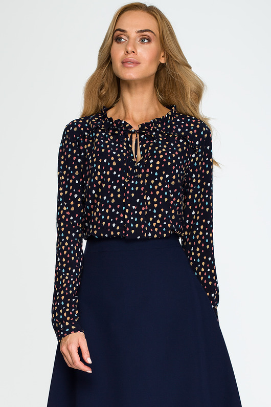 Bluzka w stylu boho-granatowa(S-134) STYLE