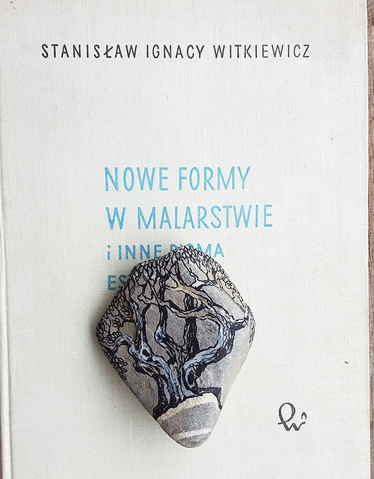kamień ręcznie malowany, zakładka, talizman martuch