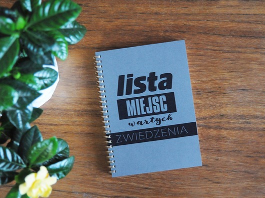 notatniki i albumy Lista miejsc wartych zwiedzenia, notatnik