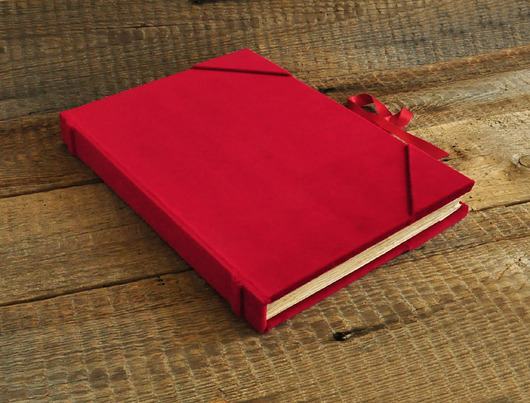 aksamitny notatnik ..RED.. papirell