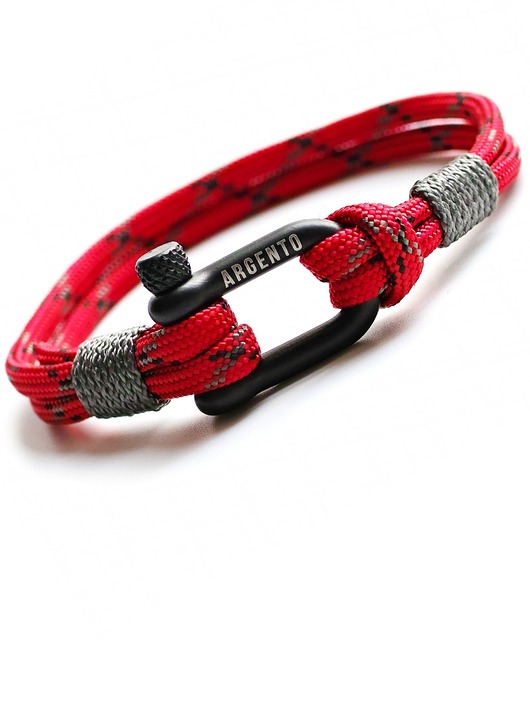biżuteria męska Bransoletka szekla męska paracord  Argento
