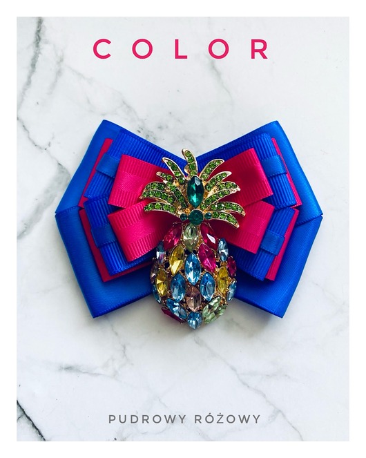 broszki Kolekcja COLOR Brosza z Ananasem z kryształów