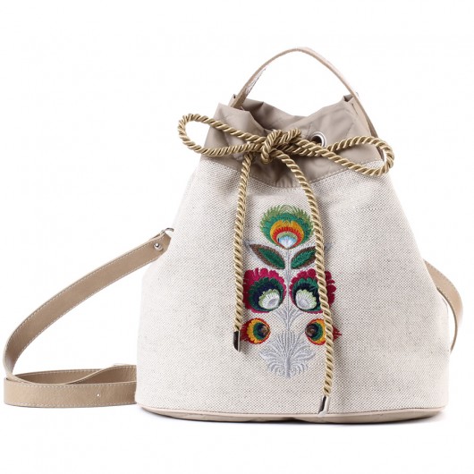 Torebka lniana Folk Summer 418 Farbotka
