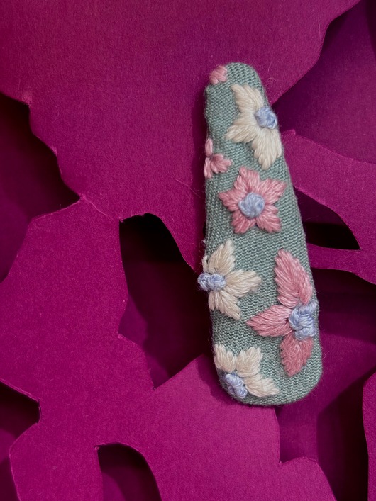 spinki i klamry do włosów Spinka do włosów sasanki w różu i kremie