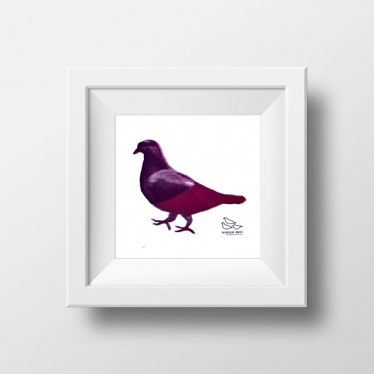 Gołąb. Serigrafia barwna. Warsaw Birds