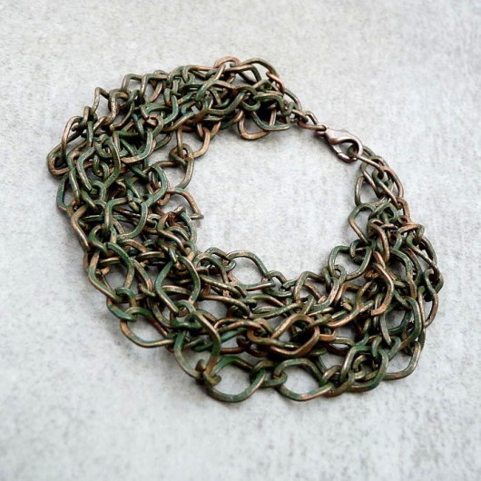 dark green - bransoletka miedziana galeria nuit