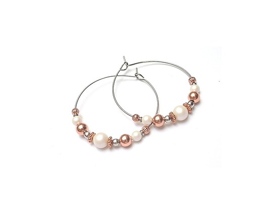 Alloys Collection /pearls copper/ vol.2-kolczyki KiKa pracownia
