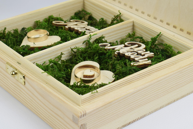 Ślub - inne Pudełko, Skrzynka na obrączki, koperty - Zestaw