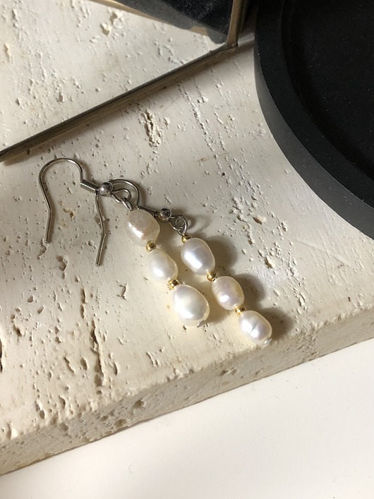 kolczyki z kamieniami Kolczyki perły