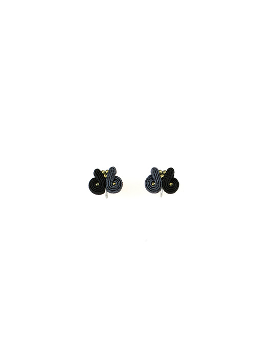 kolczyki soutache Black & White Kolczyki OKIKA