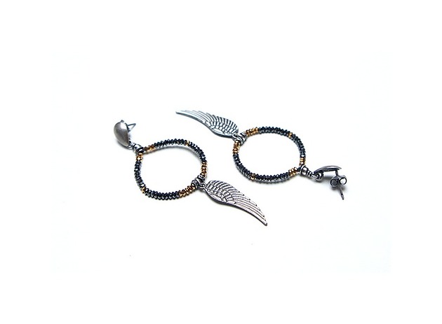 kolczyki wire wrapping Dark angel vol. 2  kolczyki