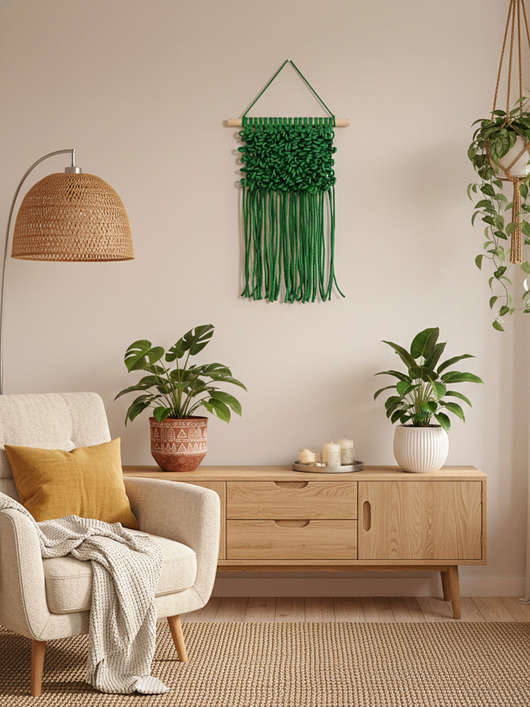 makramy Makrama makatka dekoracja ścienna w stylu boho