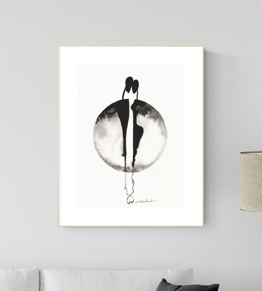 grafika 30X40 cm wykonana ręcznie MiniMalArt