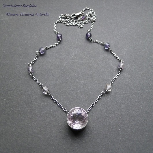 wisiory Zamówienie- naszyjnik Okrąg z ametrynem