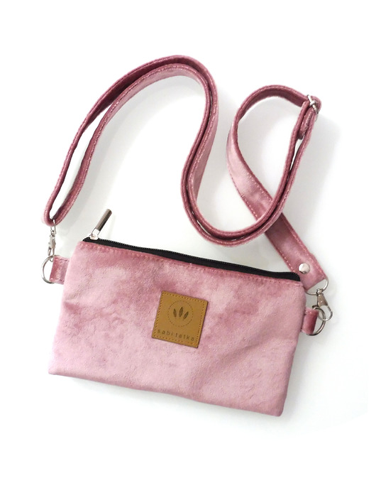 saszetka nerka Mini nerka torebka na telefon Baby Pink
