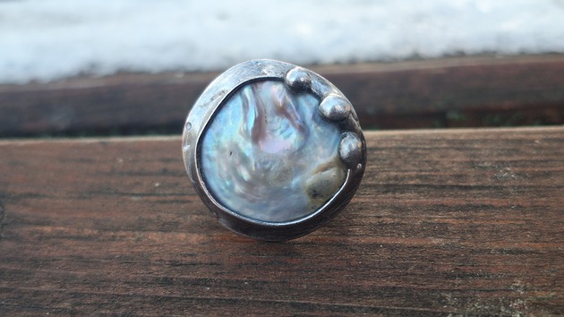 pierścionki - różne Perła - pierścionek regulowany