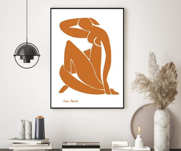 plakaty PLAKAT kobieta, Matisse, ilustracja, grafika
