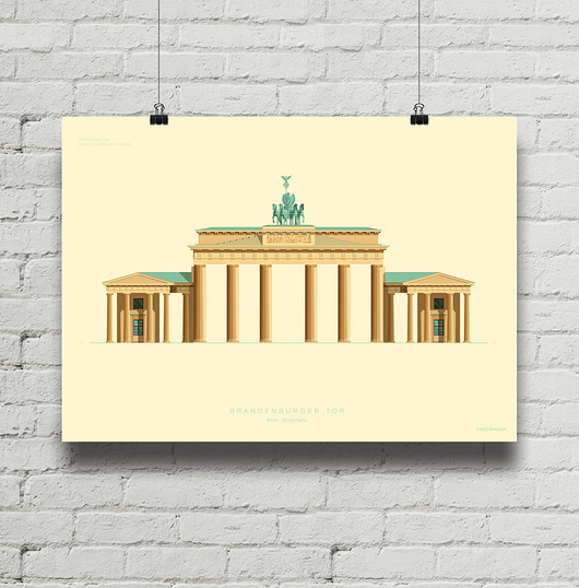 plakaty Brandenburger Tor - plakat giclee art