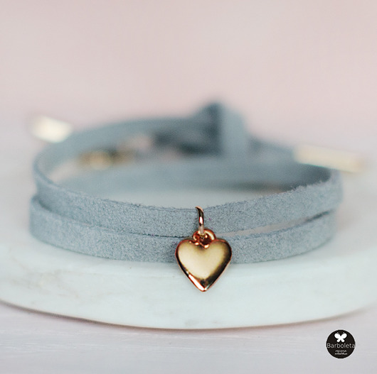 mini light grey love barboleta