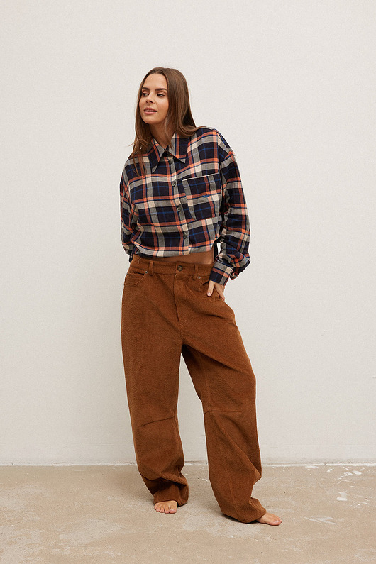 spodnie materiałowe damskie Spodnie ERICE camel