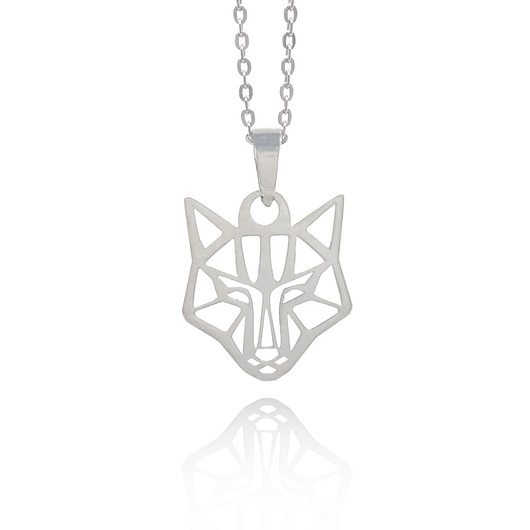 srebrne naszyjniki Naszyjnik z wilkiem