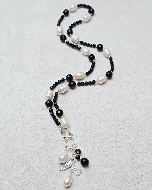 srebrne naszyjniki Naszyjnik Black&White