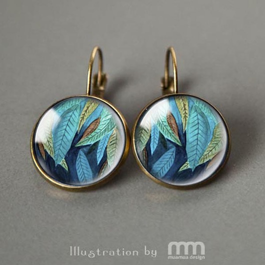 JUNGLE LEAF kolczyki muamua design