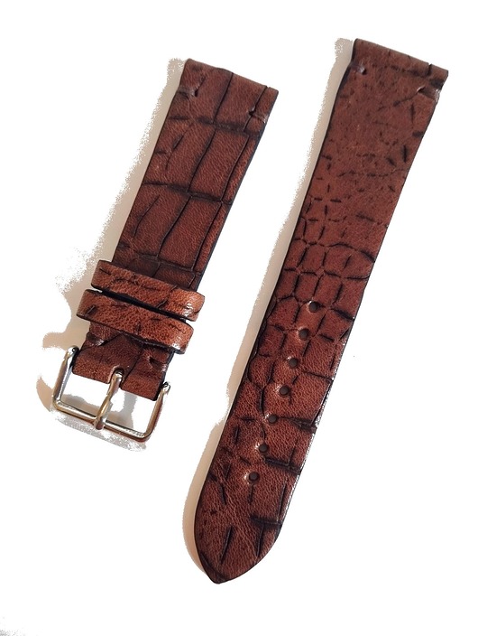 zegarki różne Pasek do zegarka  rozm: 20mm ciemno brązowy krok