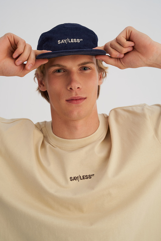 czapki i kapelusze męskie Czapka sztruksowa CAMPER granatowa