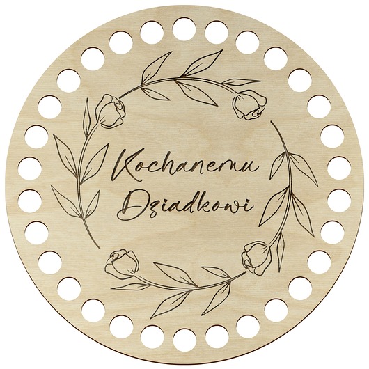 skrzynki, kufry i pudła Baza do Koszyka Szydełkowego Sznurka Drewniana Podstawa 15 cm dla Dziadka