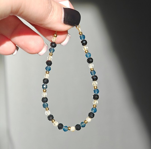 bransoletki złote Bransoletka szafir cytryn turmalin