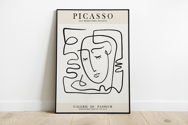 Pablo Picasso, inspiracja, plakat wystawowy Pas De LArt